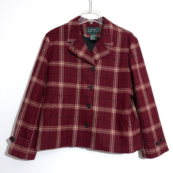 LRL Ralph Lauren Jacket Plaid Pockets Notch Lapel Jacket - Picture 2 of 16